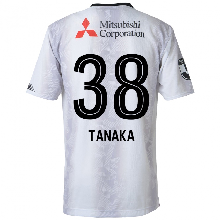 Kinderen Kio Tanaka #38 Wit Zwart Uitshirt Uittenue 2024/25 T-Shirt