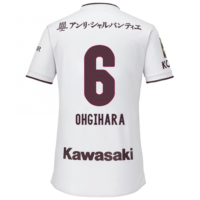 Kinderen Takahiro Ogihara #6 Wit Rood Uitshirt Uittenue 2024/25 T-Shirt