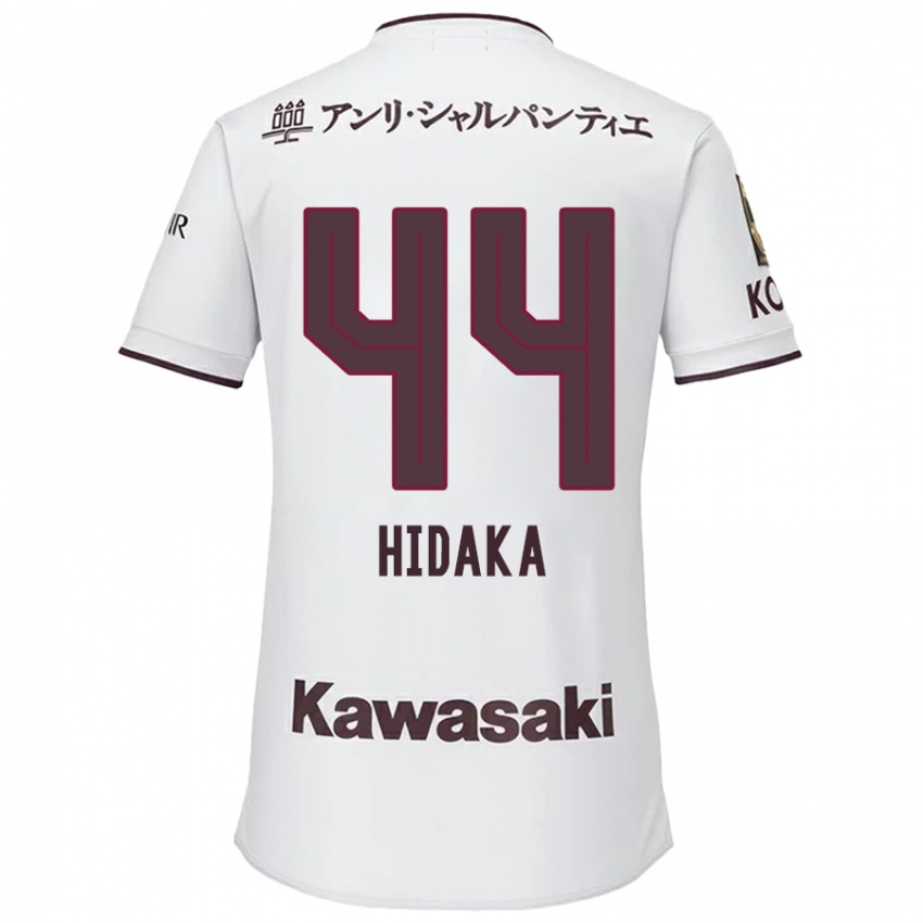 Kinderen Mitsuki Hidaka #44 Wit Rood Uitshirt Uittenue 2024/25 T-Shirt