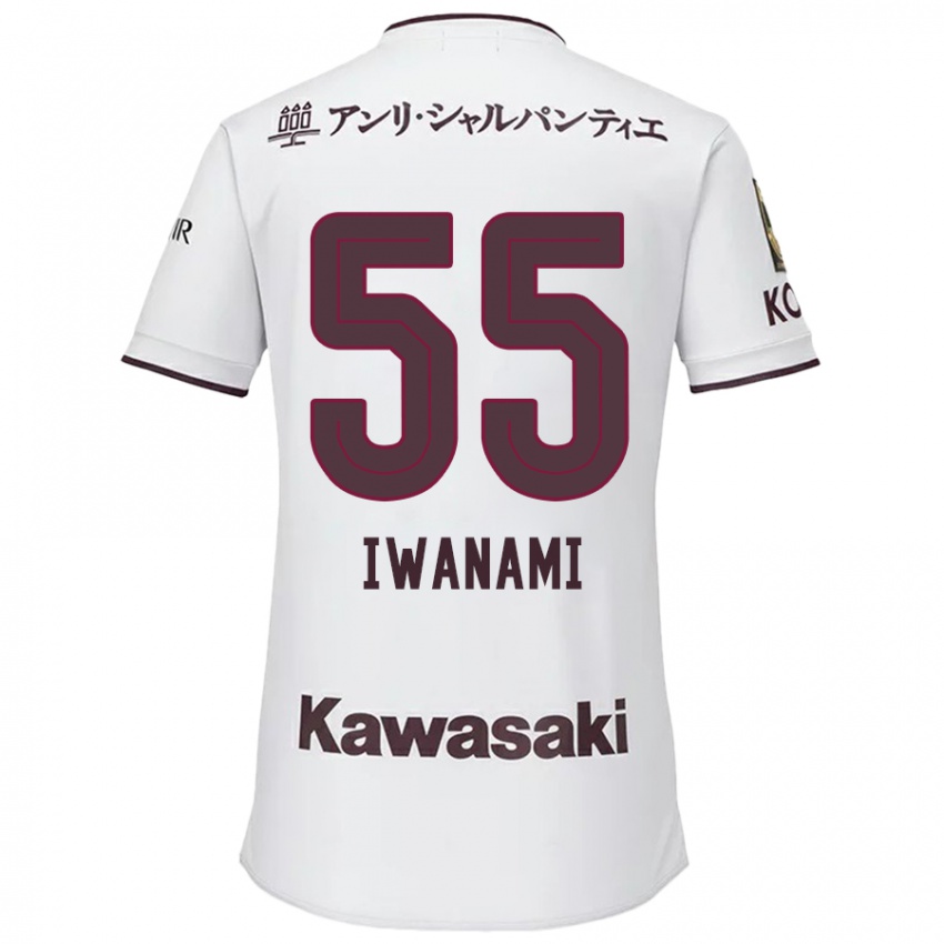 Kinderen Takuya Iwanami #55 Wit Rood Uitshirt Uittenue 2024/25 T-Shirt