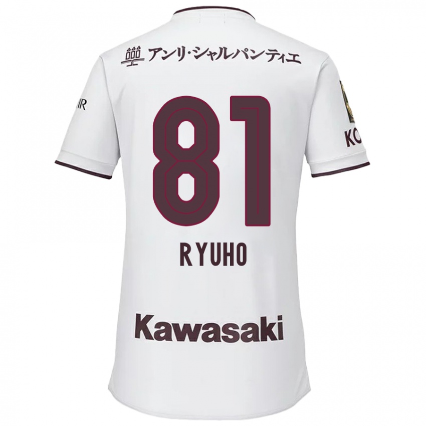 Kinderen Ryuho Kikuchi #81 Wit Rood Uitshirt Uittenue 2024/25 T-Shirt