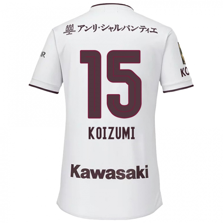 Kinderen Fuga Koizumi #15 Wit Rood Uitshirt Uittenue 2024/25 T-Shirt