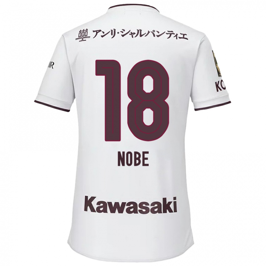 Kinderen Tomohiro Nobe #18 Wit Rood Uitshirt Uittenue 2024/25 T-Shirt