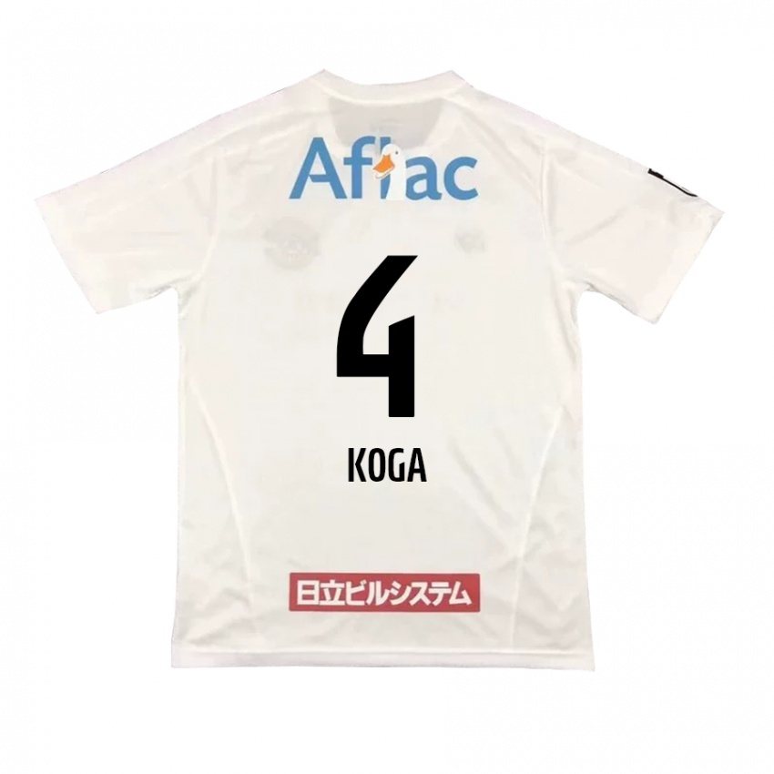 Kinderen Taiyo Koga #4 Wit Zwart Uitshirt Uittenue 2024/25 T-Shirt