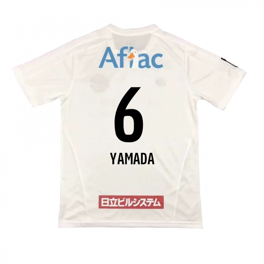 Kinderen Yuto Yamada #6 Wit Zwart Uitshirt Uittenue 2024/25 T-Shirt