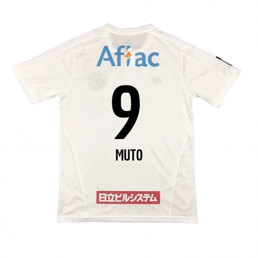 Kinderen Yuki Muto #9 Wit Zwart Uitshirt Uittenue 2024/25 T-Shirt