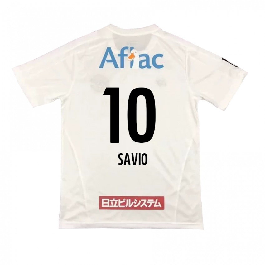 Kinderen Matheus Savio #10 Wit Zwart Uitshirt Uittenue 2024/25 T-Shirt