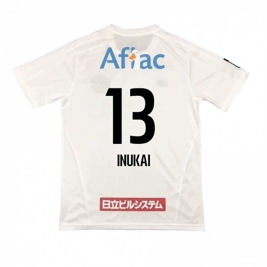 Kinderen Tomoya Inukai #13 Wit Zwart Uitshirt Uittenue 2024/25 T-Shirt