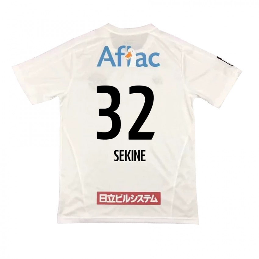 Kinderen Hiroki Sekine #32 Wit Zwart Uitshirt Uittenue 2024/25 T-Shirt