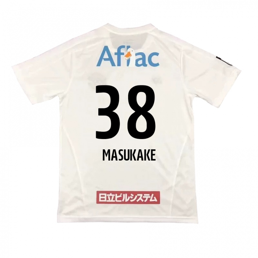 Kinderen Yugo Masukake #38 Wit Zwart Uitshirt Uittenue 2024/25 T-Shirt