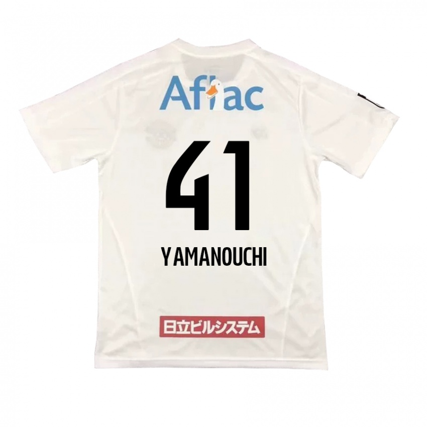 Kinderen Yusei Yamanouchi #41 Wit Zwart Uitshirt Uittenue 2024/25 T-Shirt