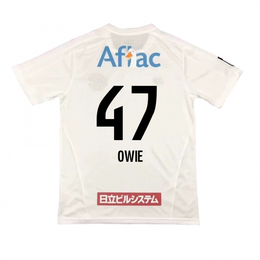 Kinderen William Owie #47 Wit Zwart Uitshirt Uittenue 2024/25 T-Shirt