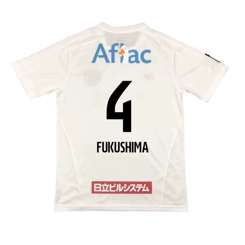 Kinderen Taiga Fukushima #4 Wit Zwart Uitshirt Uittenue 2024/25 T-Shirt