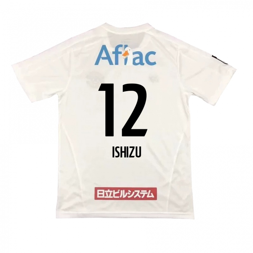 Kinderen Kazuki Ishizu #12 Wit Zwart Uitshirt Uittenue 2024/25 T-Shirt