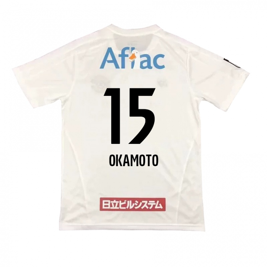 Kinderen Ryoji Okamoto #15 Wit Zwart Uitshirt Uittenue 2024/25 T-Shirt