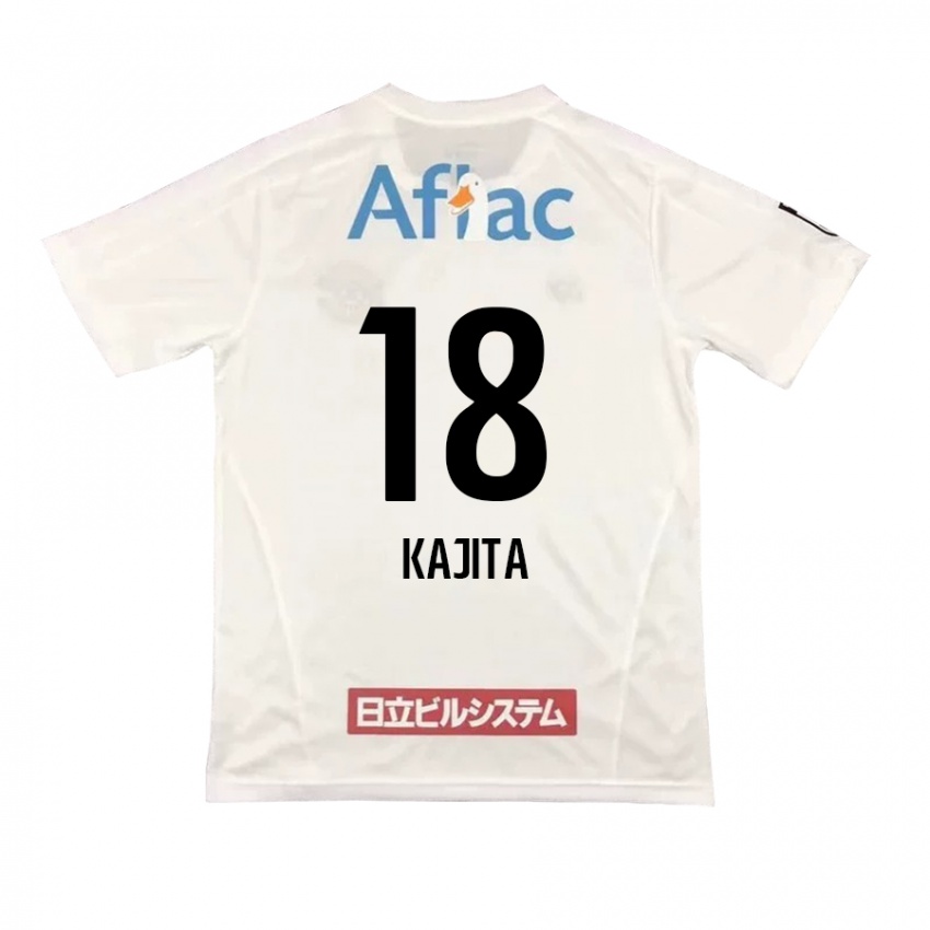 Kinderen Kento Kajita #18 Wit Zwart Uitshirt Uittenue 2024/25 T-Shirt