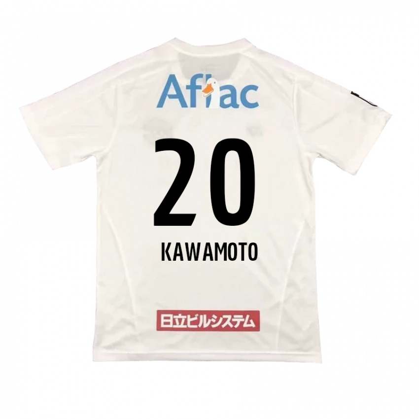 Kinderen Daizen Kawamoto #20 Wit Zwart Uitshirt Uittenue 2024/25 T-Shirt