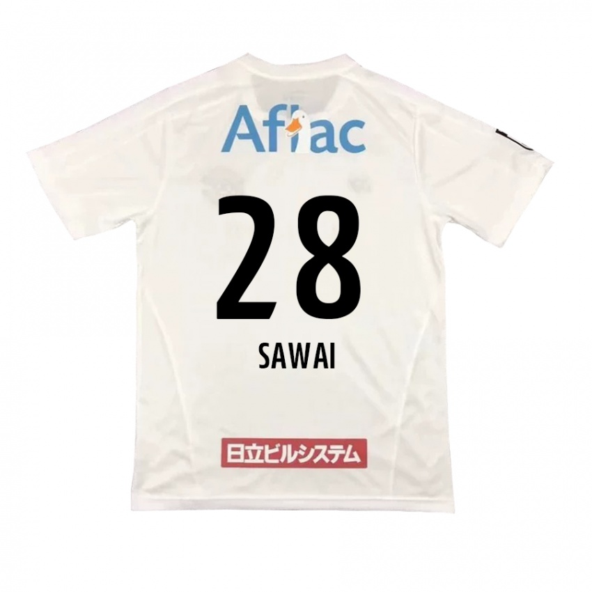 Kinderen Retsu Sawai #28 Wit Zwart Uitshirt Uittenue 2024/25 T-Shirt