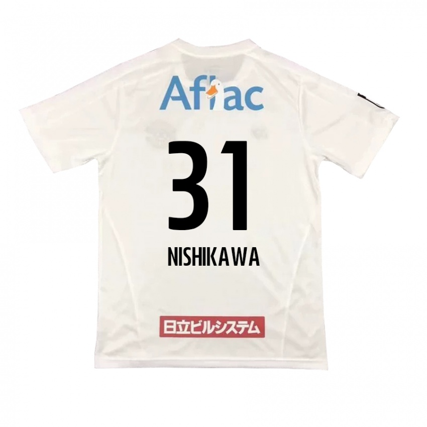 Kinderen Genki Nishikawa #31 Wit Zwart Uitshirt Uittenue 2024/25 T-Shirt