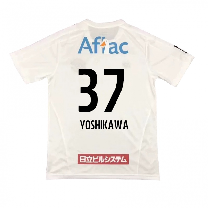 Kinderen Haruto Yoshikawa #37 Wit Zwart Uitshirt Uittenue 2024/25 T-Shirt