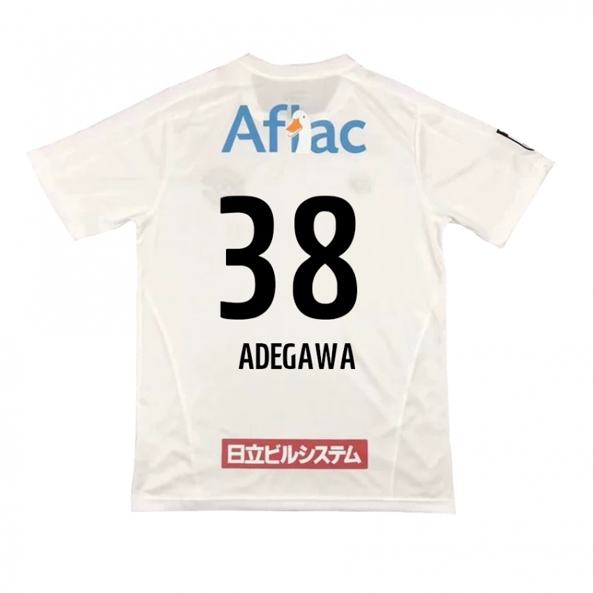 Kinderen Koa Adegawa #38 Wit Zwart Uitshirt Uittenue 2024/25 T-Shirt