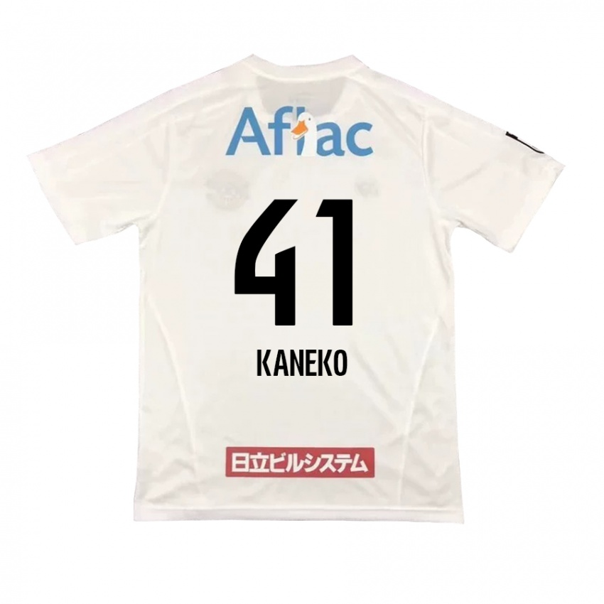 Kinderen Yushin Kaneko #41 Wit Zwart Uitshirt Uittenue 2024/25 T-Shirt