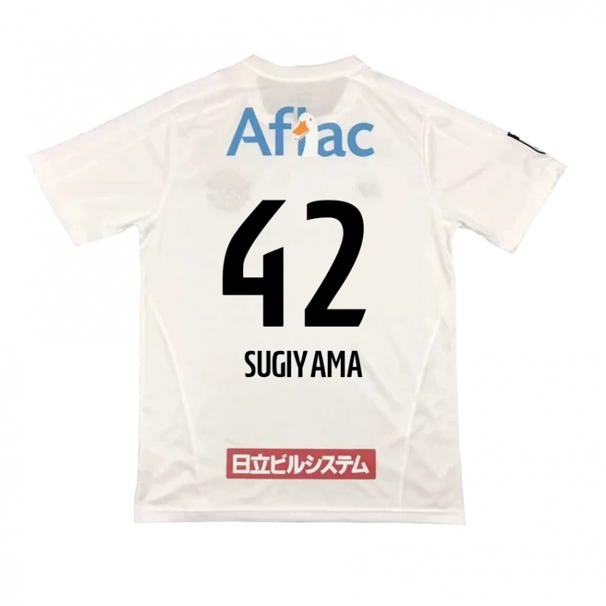 Kinderen Shunnosuke Sugiyama #42 Wit Zwart Uitshirt Uittenue 2024/25 T-Shirt