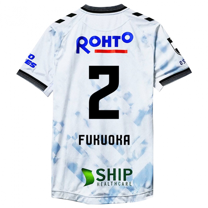 Kinderen Shota Fukuoka #2 Wit Zwart Uitshirt Uittenue 2024/25 T-Shirt