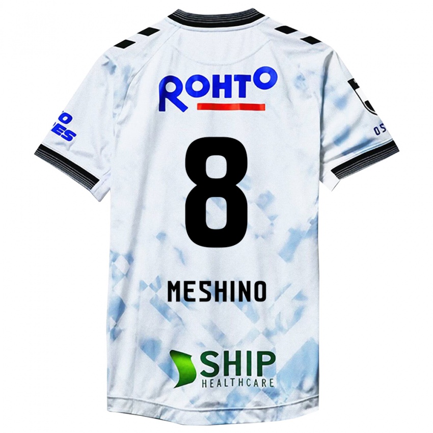 Kinderen Ryotaro Meshino #8 Wit Zwart Uitshirt Uittenue 2024/25 T-Shirt