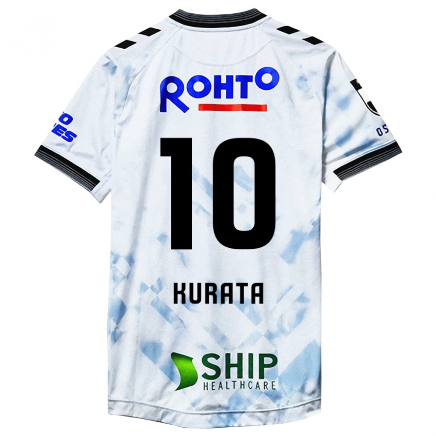 Kinderen Shu Kurata #10 Wit Zwart Uitshirt Uittenue 2024/25 T-Shirt