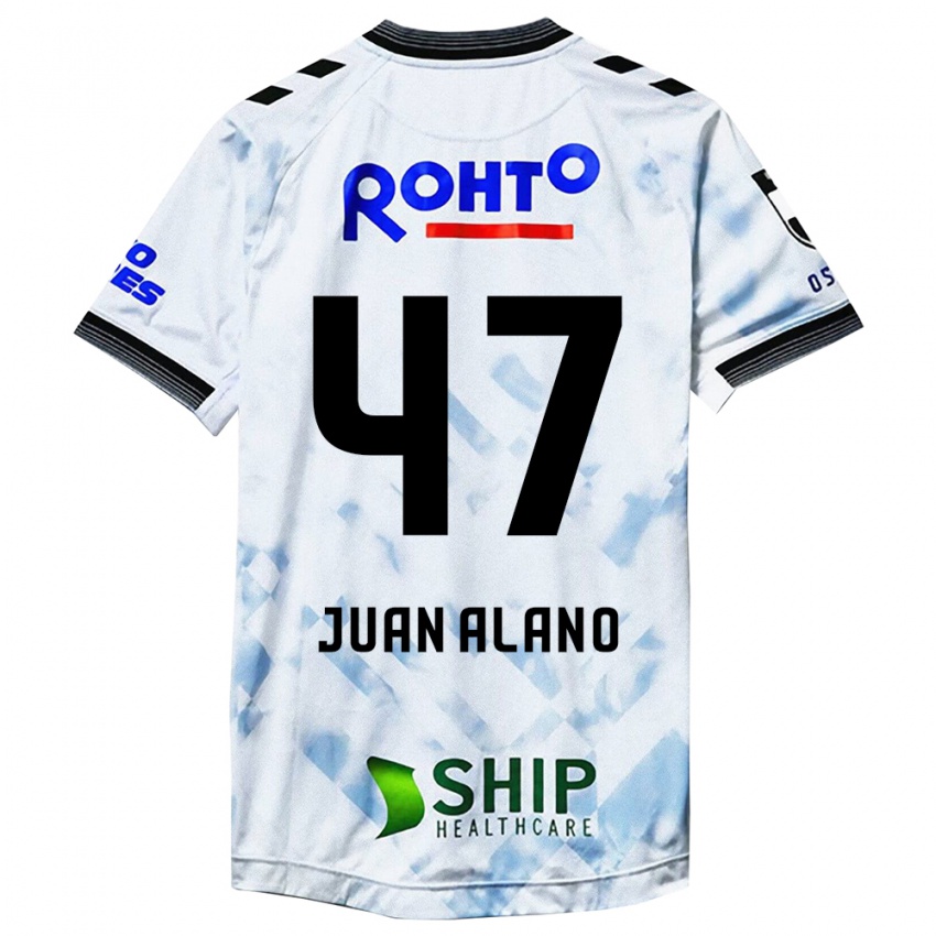 Kinderen Juan Alano #47 Wit Zwart Uitshirt Uittenue 2024/25 T-Shirt