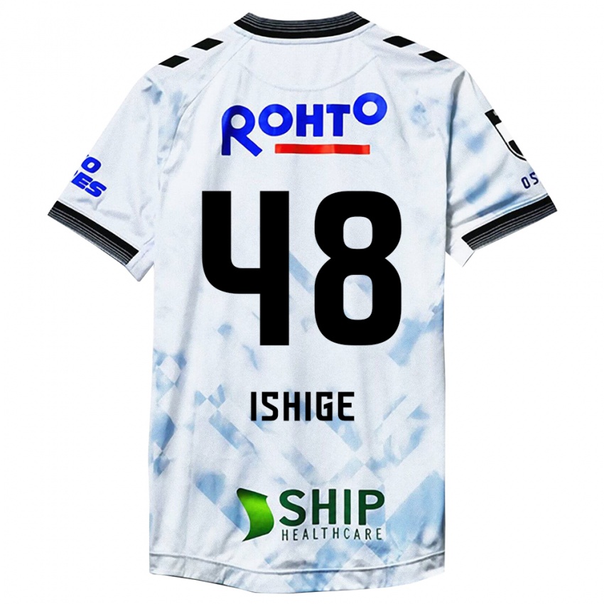 Kinderen Hideki Ishige #48 Wit Zwart Uitshirt Uittenue 2024/25 T-Shirt