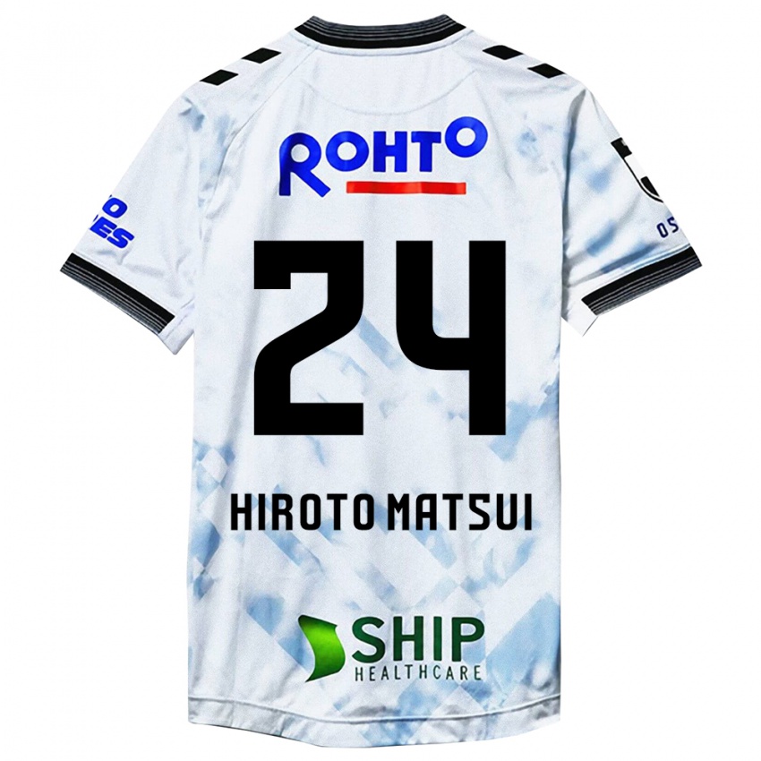 Kinderen Elijah Hiroto Matsui #24 Wit Zwart Uitshirt Uittenue 2024/25 T-Shirt