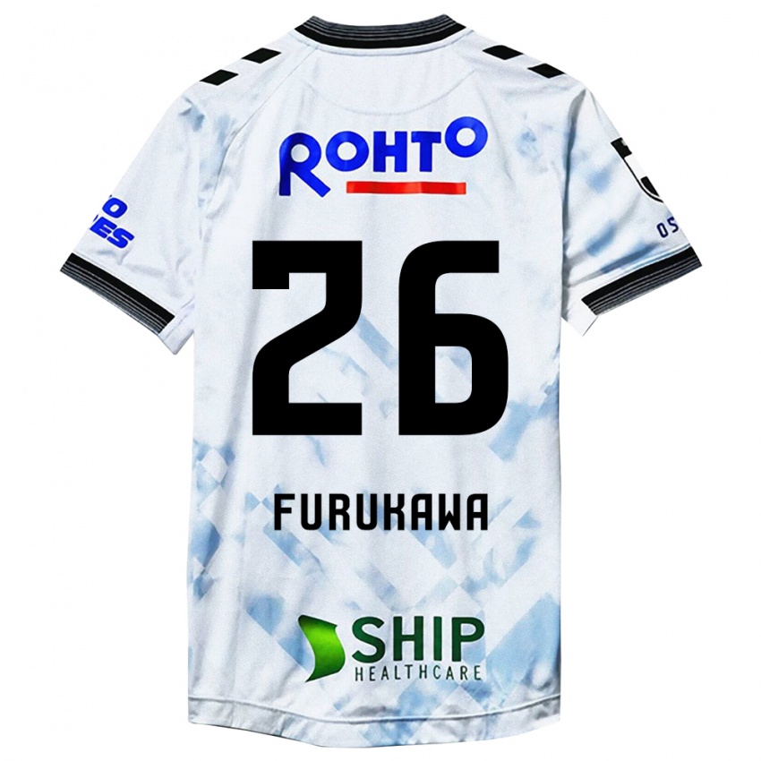 Kinderen Kanta Furukawa #26 Wit Zwart Uitshirt Uittenue 2024/25 T-Shirt