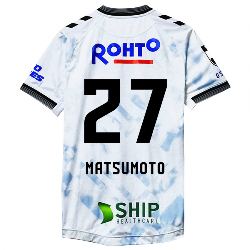 Kinderen Kensaku Matsumoto #27 Wit Zwart Uitshirt Uittenue 2024/25 T-Shirt