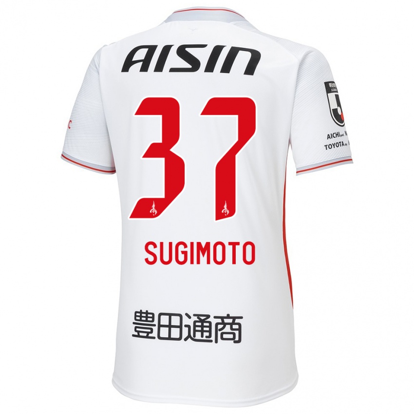 Kinderen Daichi Sugimoto #37 Wit Geel Rood Uitshirt Uittenue 2024/25 T-Shirt