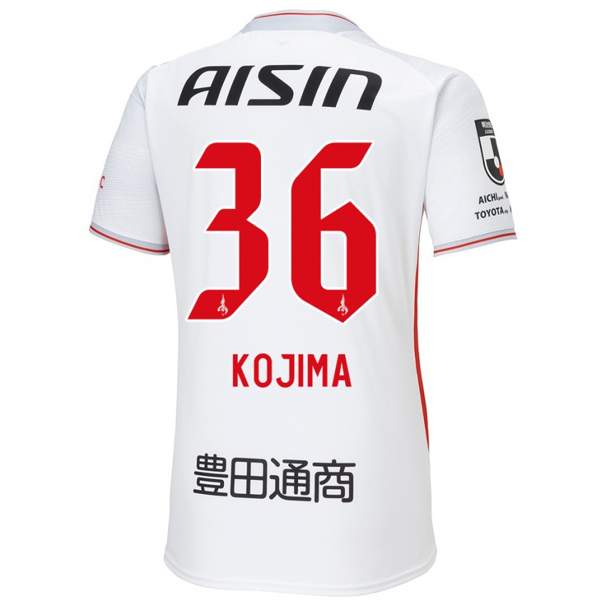 Kinderen Aoto Kojima #36 Wit Geel Rood Uitshirt Uittenue 2024/25 T-Shirt