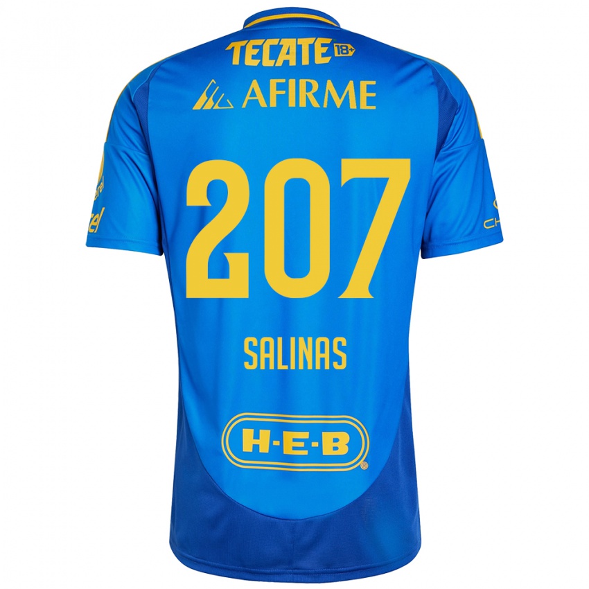 Kinderen Marcelo Salinas #207 Blauw Geel Uitshirt Uittenue 2024/25 T-Shirt