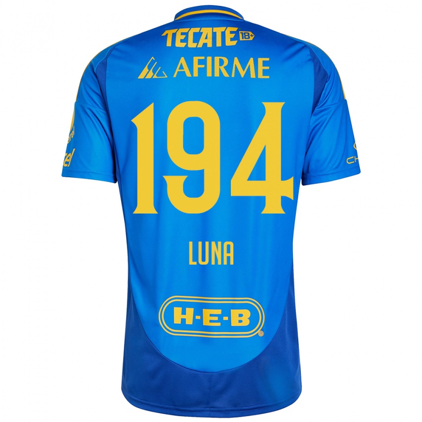 Kinderen Juan Luna #194 Blauw Geel Uitshirt Uittenue 2024/25 T-Shirt