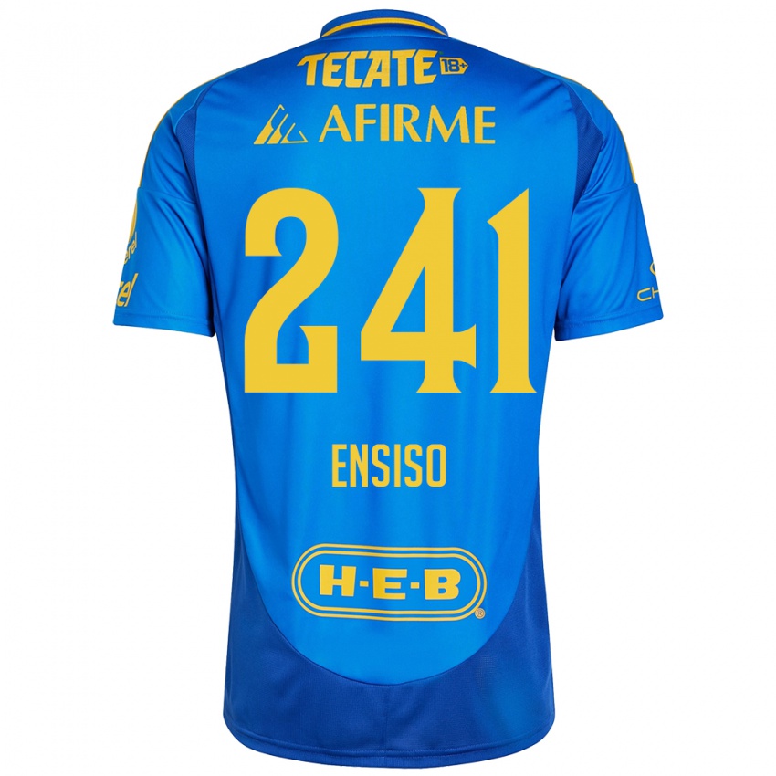 Kinderen Eduardo Ensiso #241 Blauw Geel Uitshirt Uittenue 2024/25 T-Shirt