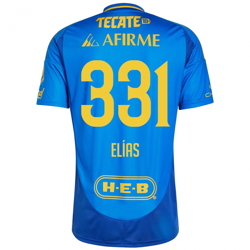 Kinderen Bruno Elías #331 Blauw Geel Uitshirt Uittenue 2024/25 T-Shirt