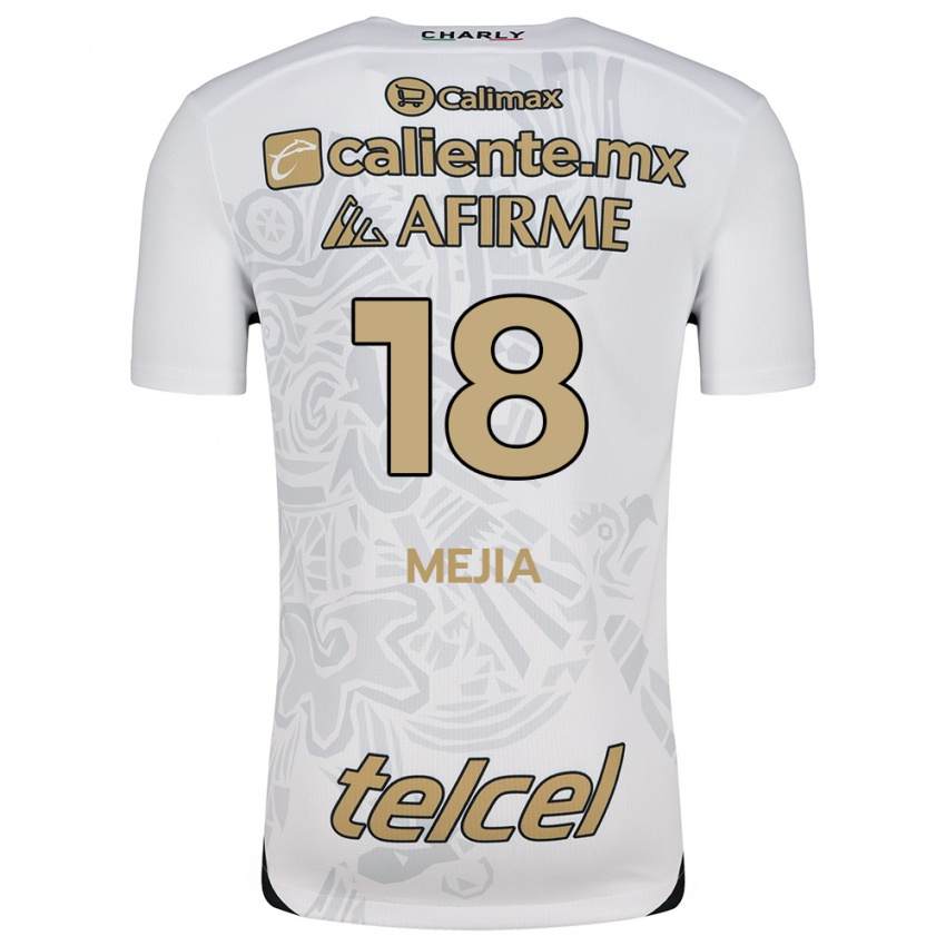 Kinderen Aarón Mejía #18 Wit Zwart Uitshirt Uittenue 2024/25 T-Shirt