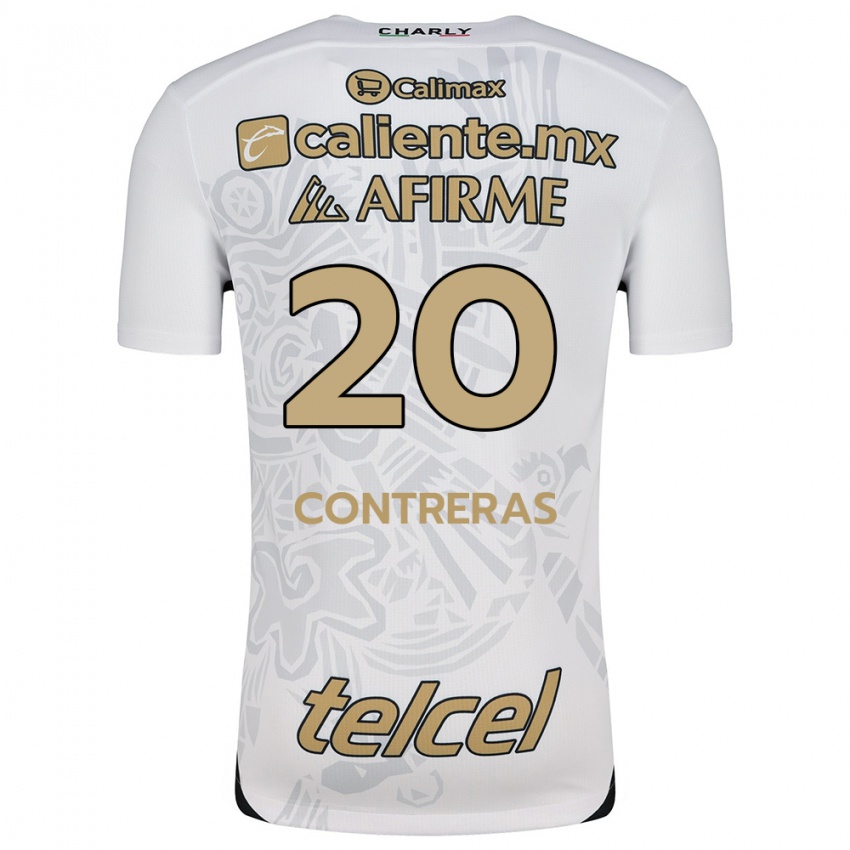 Kinderen Francisco Contreras #20 Wit Zwart Uitshirt Uittenue 2024/25 T-Shirt