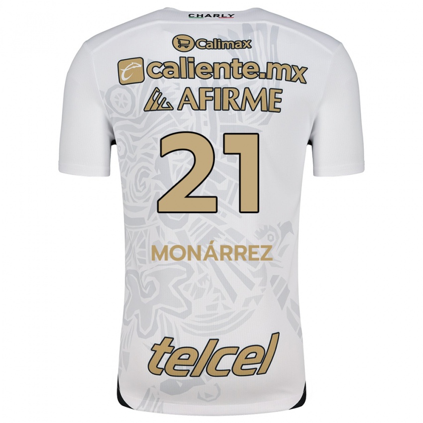 Kinderen Fernando Monárrez #21 Wit Zwart Uitshirt Uittenue 2024/25 T-Shirt