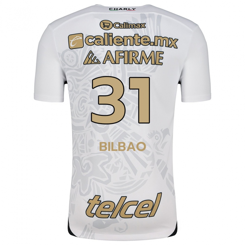 Kinderen Unai Bilbao #31 Wit Zwart Uitshirt Uittenue 2024/25 T-Shirt