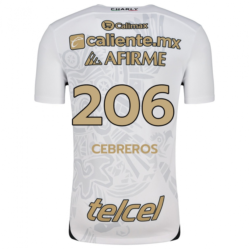 Kinderen Luis Cebreros #206 Wit Zwart Uitshirt Uittenue 2024/25 T-Shirt