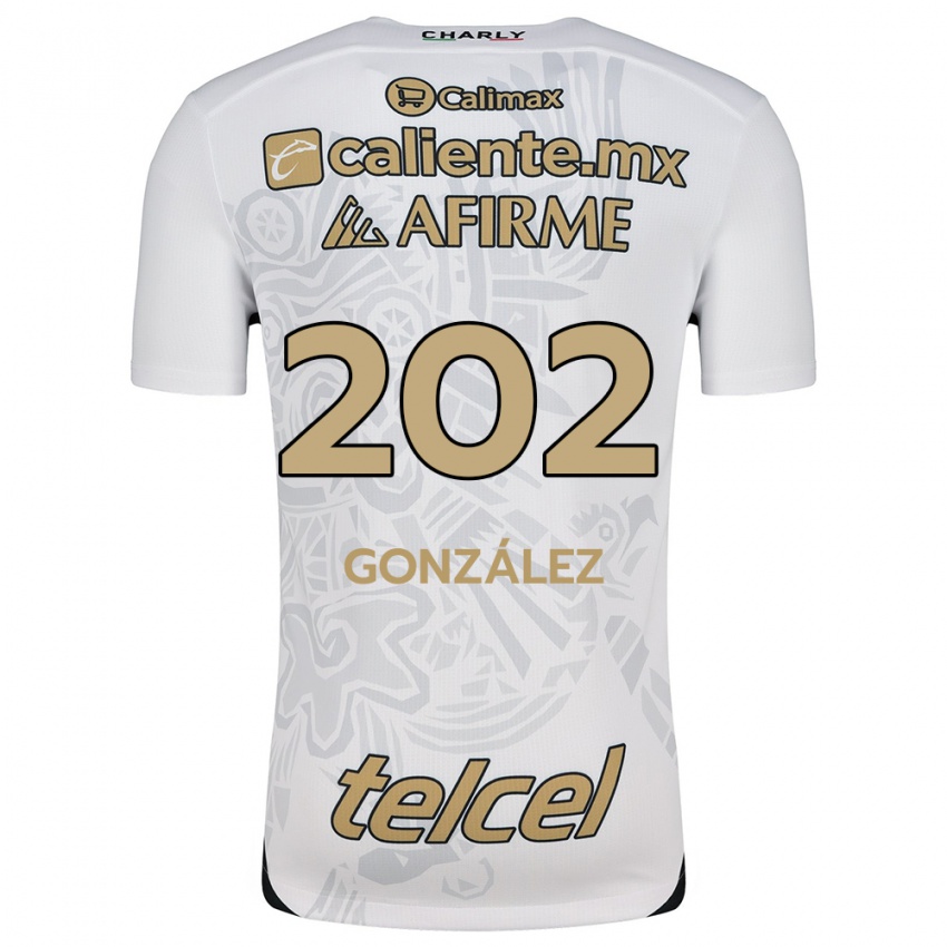 Kinderen Joban González #202 Wit Zwart Uitshirt Uittenue 2024/25 T-Shirt