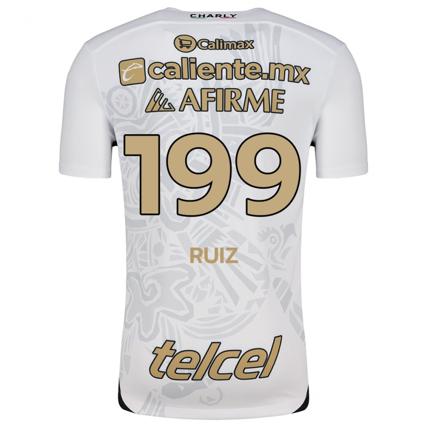 Kinderen Emilio Ruiz #199 Wit Zwart Uitshirt Uittenue 2024/25 T-Shirt