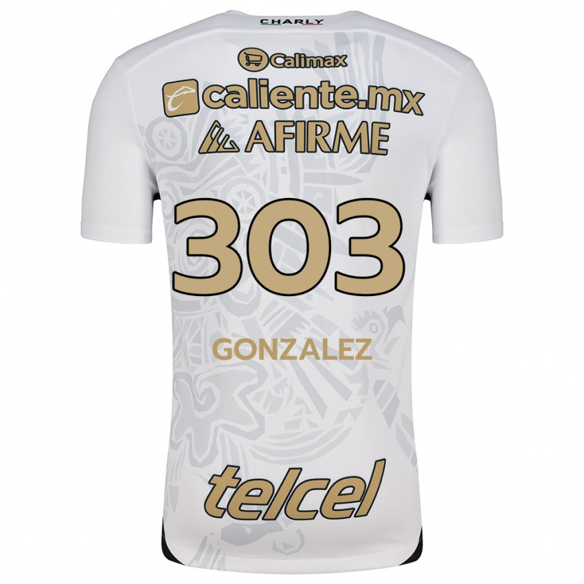 Kinderen Osmar González #303 Wit Zwart Uitshirt Uittenue 2024/25 T-Shirt