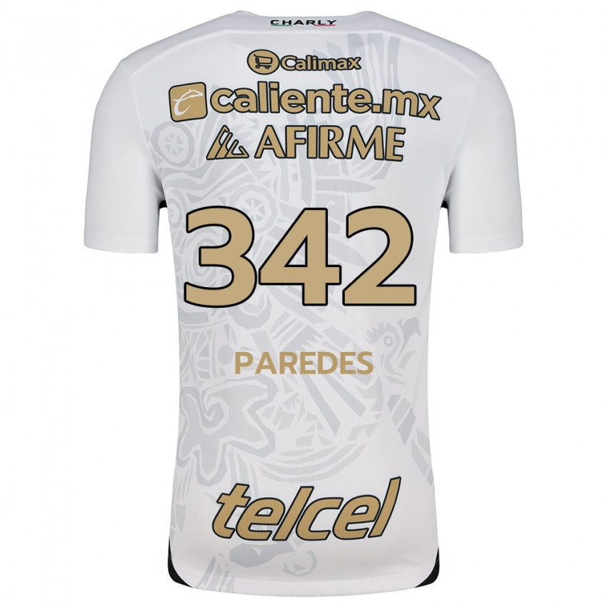 Kinderen Santiago Paredes #342 Wit Zwart Uitshirt Uittenue 2024/25 T-Shirt